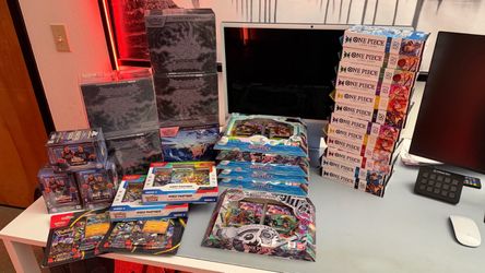 Pokemon, basketball, one piece tcg make offer for lot.