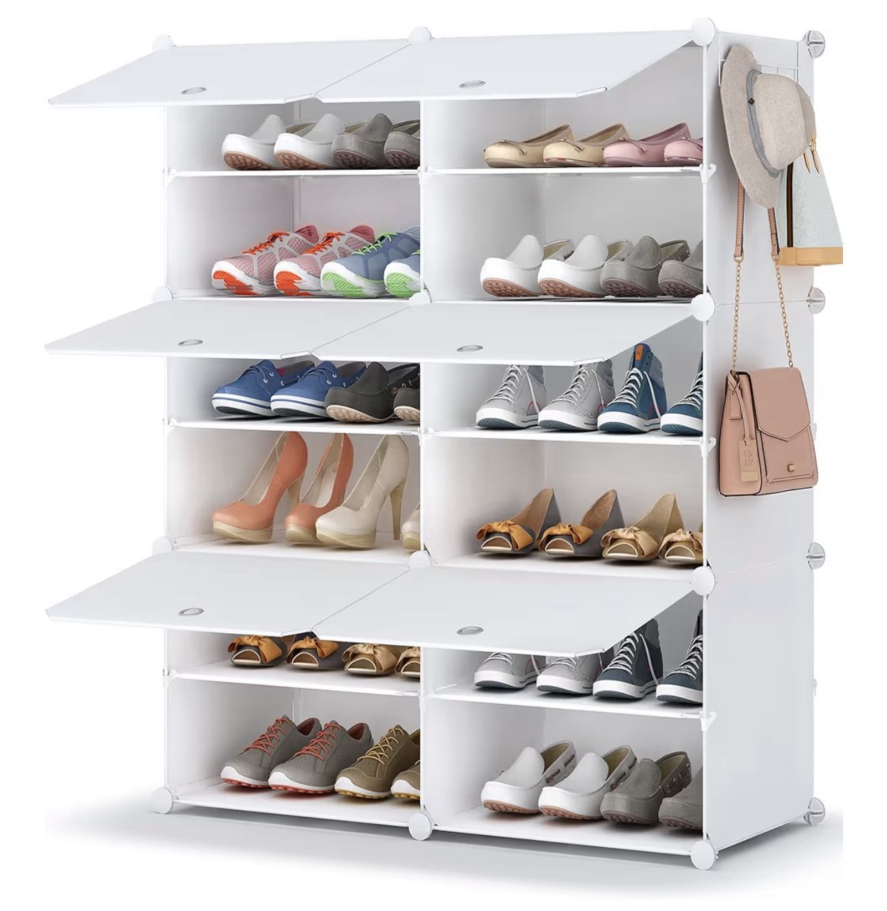 6 Tier Shoe rack- White 