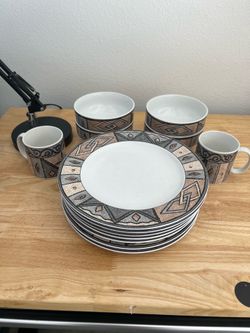 Furio Madrid Dinner plates, bowls, mugs- new