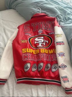 SF 49ers 5-Time Super Bowl Champions Varsity Jacket