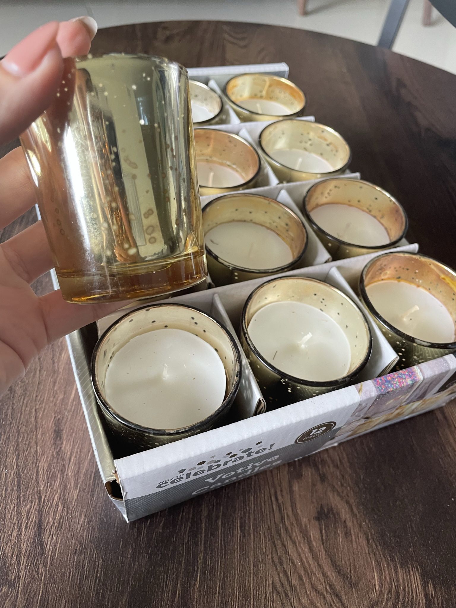 BRAND NEW GOLD VOTIVE CANDLES