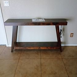 Wooden Console Table with Power Outlet