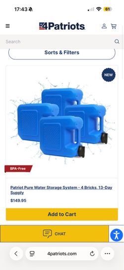 Pure Water Storage System – 4 Bricks