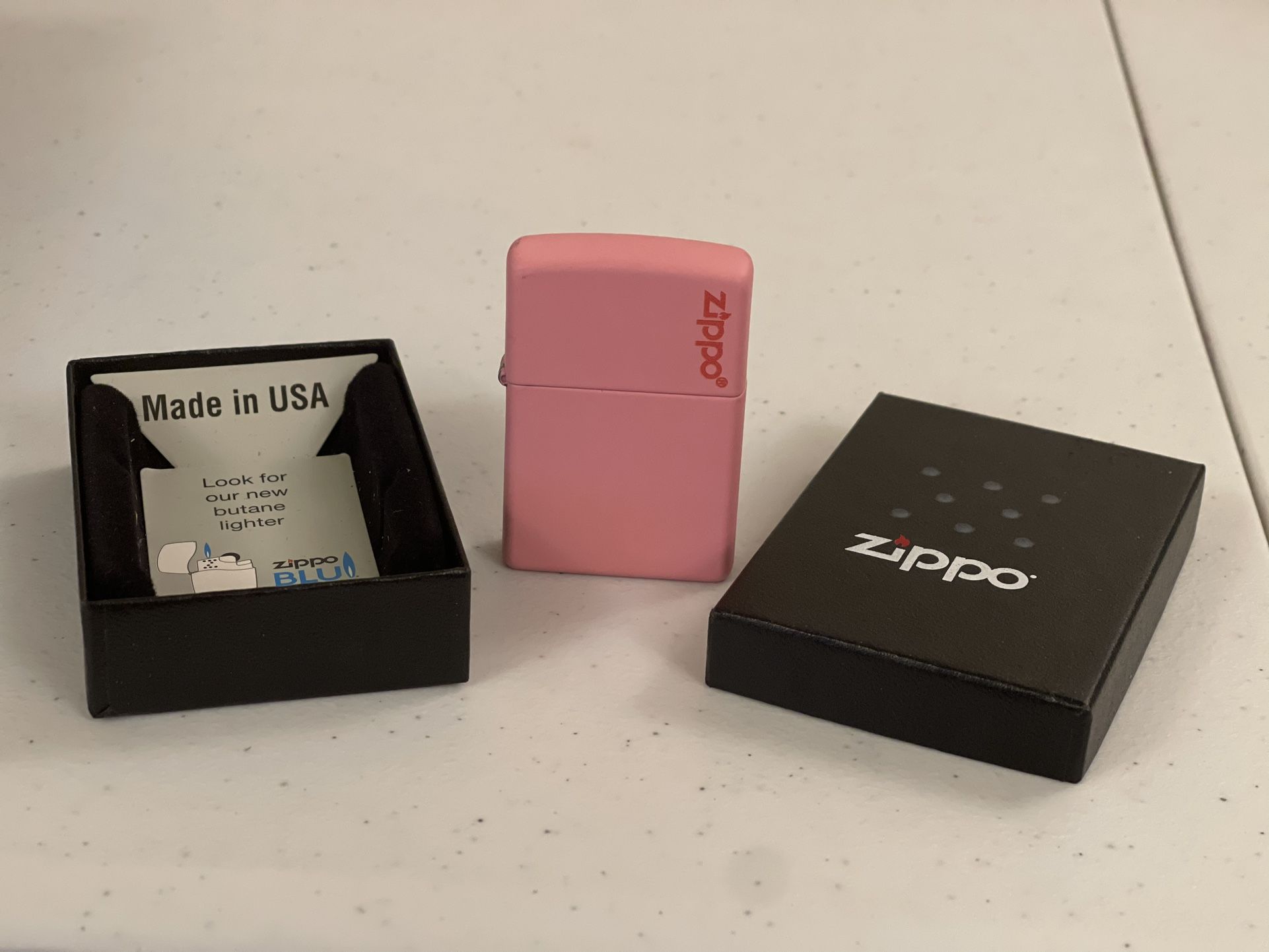 Zippo Matte Pink Pocket Lighters
