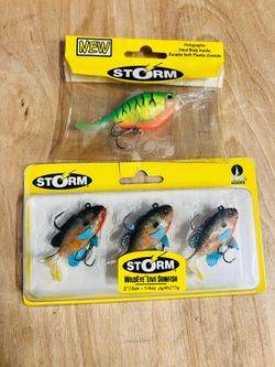 Storm Wildeye Live 2" Sunfish + 3" Crank-Swimbait Largemouth Bass Fishing Lures