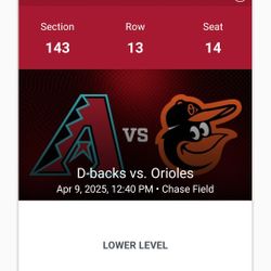 Dbacks Tickets Price Is For Both Tickets 