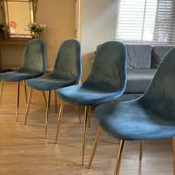 Velvet Dining Chairs Mid Century