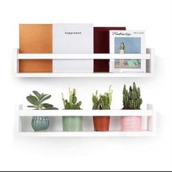 Gneric Floating Shelves for Wall, White Nursery Book Shelves, 23.6 inch