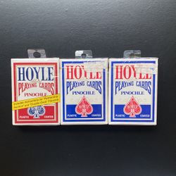 3 Sealed Decks Of Hoyle Playing Cards