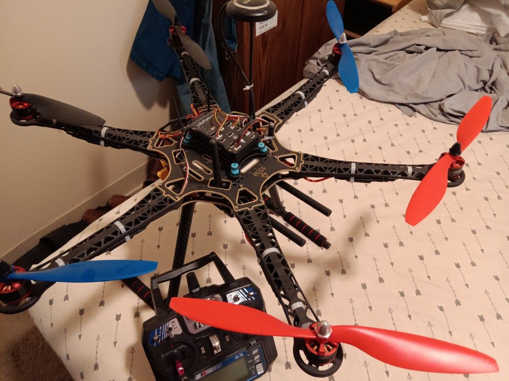 Hexa-rotor professional drone.