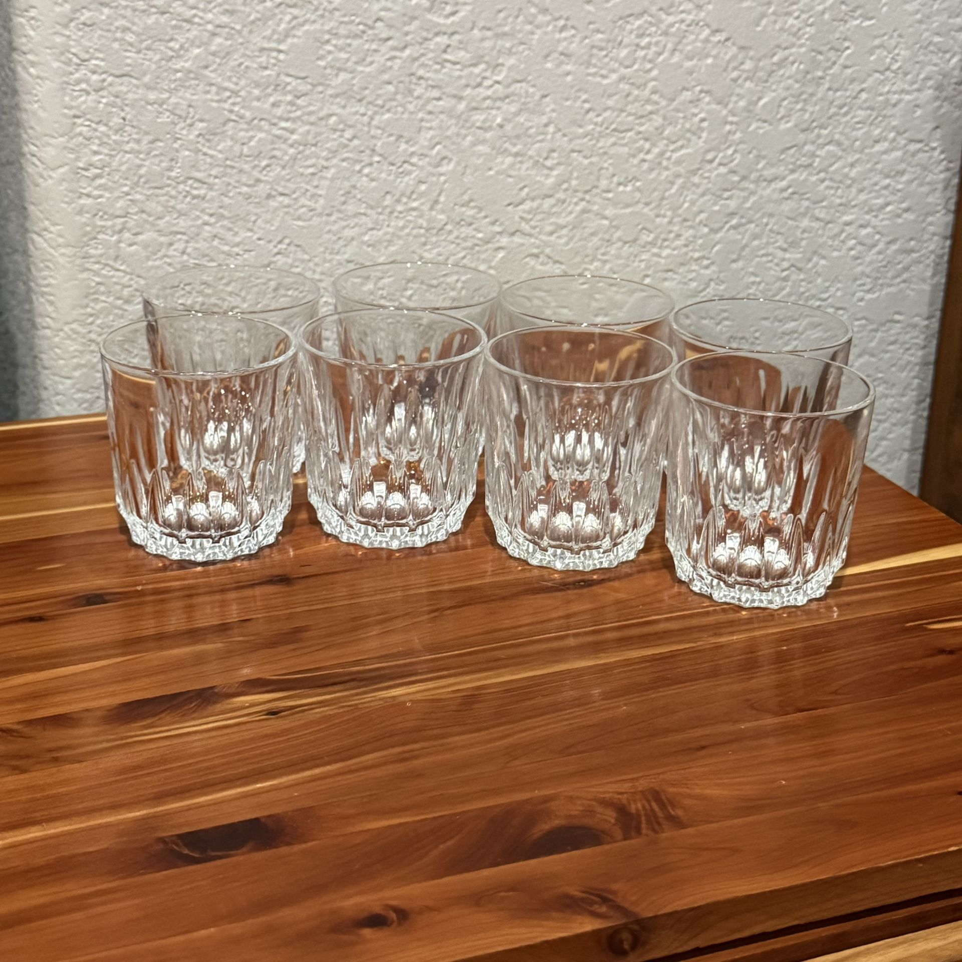 8-Piece Heavy Base Bar Glass Set • 4 Highball + 4 Lowball