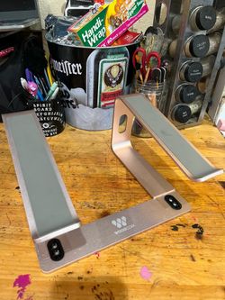 Pink laptop stand