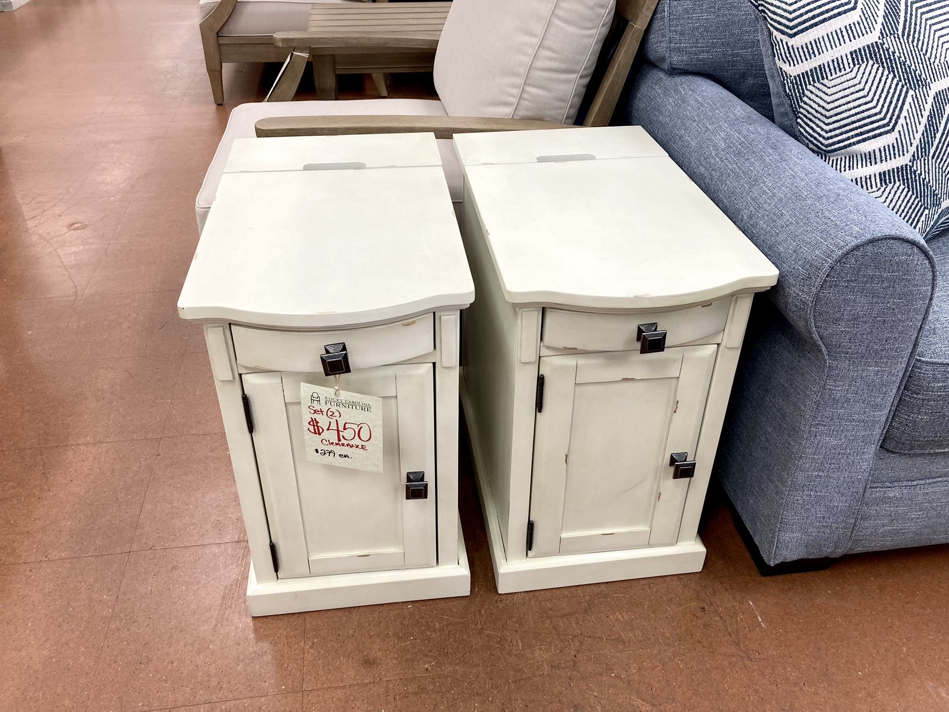 New Set (2) Storage End Tables