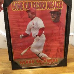 MLB Classic 1998 Starline Mark McGwire Poster Home Run Record Breaker Starline Picture Frame