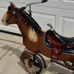 $550 – Rare 1949 Canterpony Mechanical Horse Tricycle – Vintage Ride-On Toy