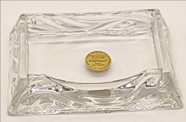 Princess House Wildflowers Crystal Business Card Holder