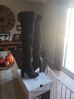 ALDO thigh high black boots