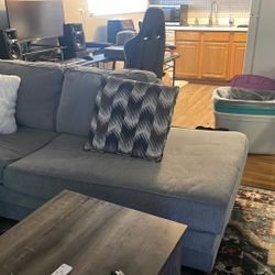 L Shape Couch The Color Gray 
