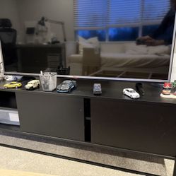 Modern Black TV Stand Entertainment Center