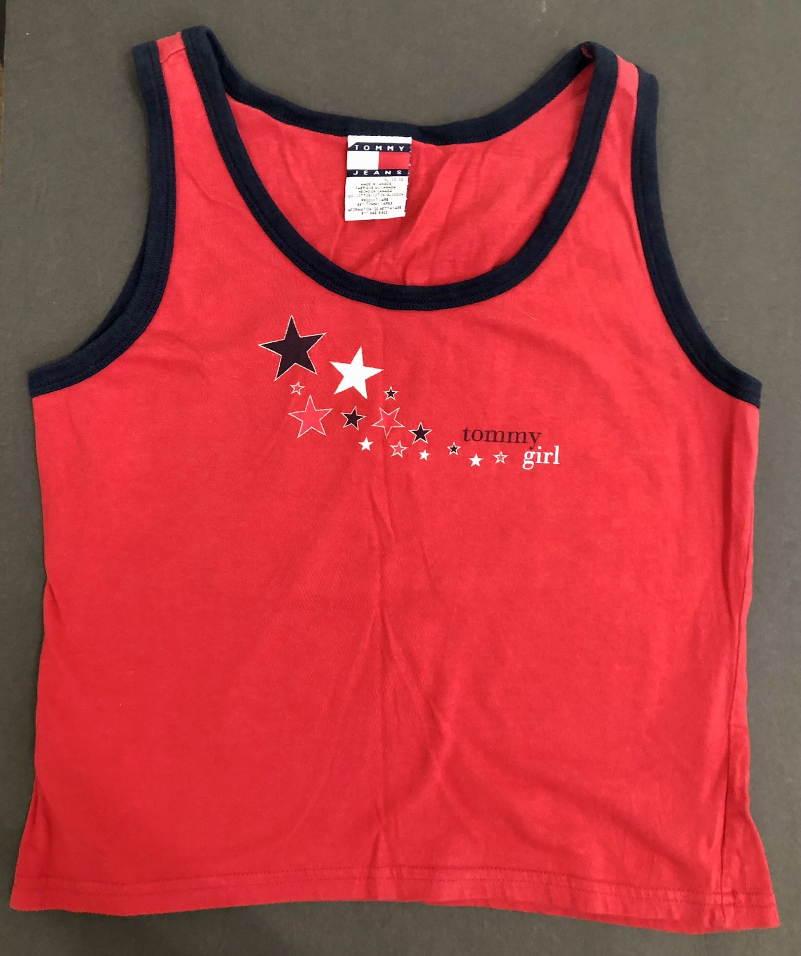 Vintage Tommy Girl Crop Tank Top Juniors XL