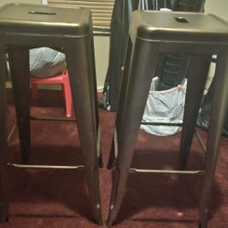 2 Metal Stools $30
