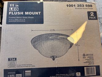 11-Inch LED Flush Mount Light 2-Pack Brushed Nickel