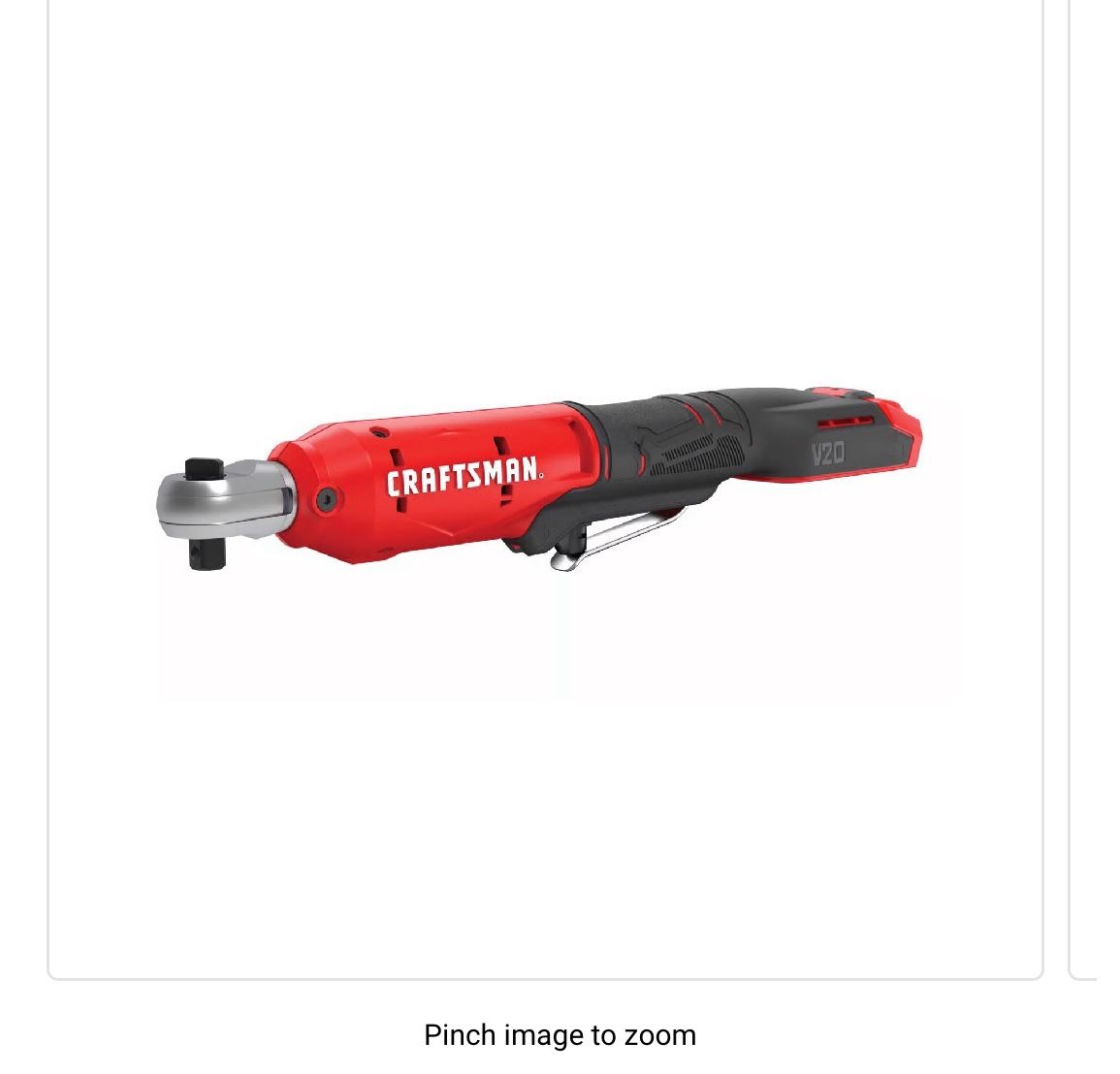 Craftsman V20 3/8 in. Brushed Cordless Ratchet Tool Only