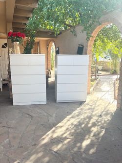 2 IKEA white dressers set