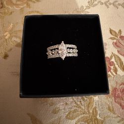 Vintage 18k Gold Plated Ring Size 5.5 CZ