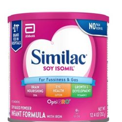 Similac Soy Isomil Powder Infant formula
- 12.4oz: Dairy-Free, Added Prebiotics.
Omega-3 DHA, Lactose Sensitivity
51