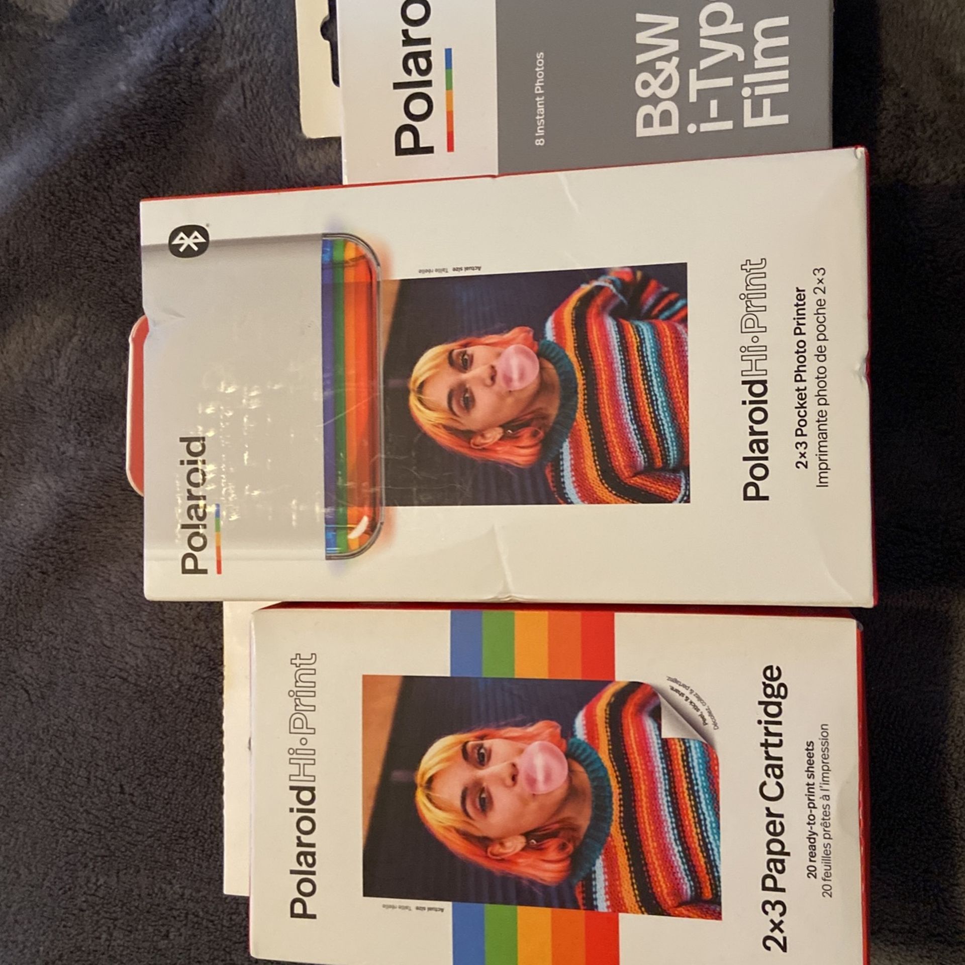 Polaroid hi print pockpaper cartridge and I type film brand new inboxes