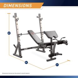 Marcy Olympic Weight Bench W/ Standard Steel Plate Set(175lb) 
