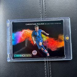 Christian Pulisic 2022-23 Panini Obsidian Black Color Blast SSP Insert USMNT