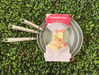 Tramontina 3-Pack Tri-Ply Ceramic Nonstick Skillets $35