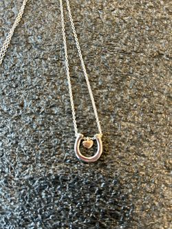 Sterling Silver “Adore” Horseshoe/heart Necklace 