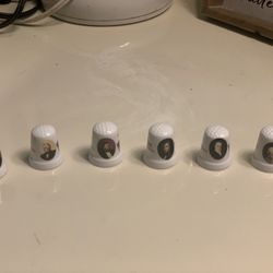 6 President Thimbles -vintage