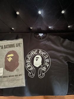 Bape x chrome heart tee shirt