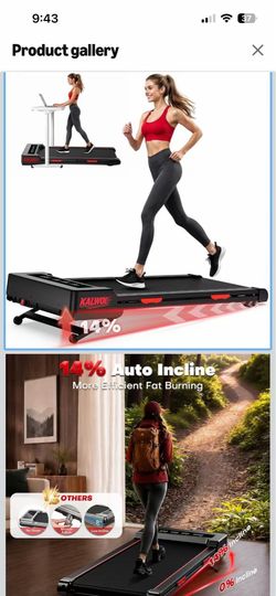 Brand New!Walking Pad Treadmill with 14% Auto Incline, 350 LBS Weight Capacity Walking Pad Under Desk, 4-in-1 Treadmills for Home with App Compatible 