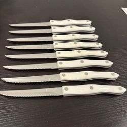 Steak Knife Set 8-pieces White