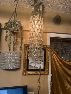 Vintage Crystal Drop Pendant Chandelier