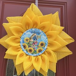 Yellow Welcome Wreath