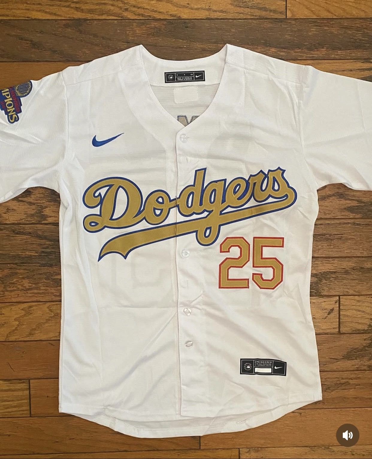 White Gold Edman Los Angeles Dodgers Championship Jersey Not Ohtani