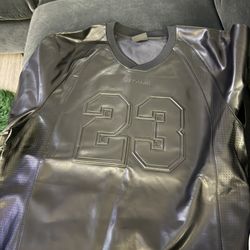 Leather Black Air Jordan Jersey 23 Size Medium