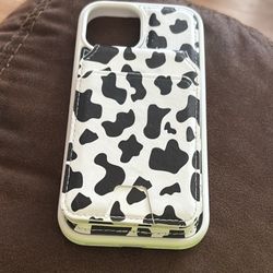 Cowprint Wallet Case (iphone 15)