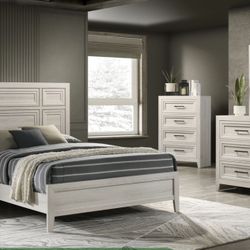 4- Pc Bedroom set Dresser,Mirror  Nightstand (1) Queen size bed frame  Not including Mattress and Box Sp