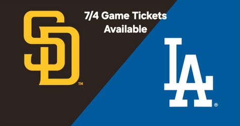 Dodgers Vs Padres 7/4 Game Tickets