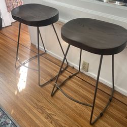 Wooden Stools Perfect Condition Set Of 2 