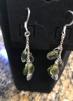 Peridot sterling silver earrings