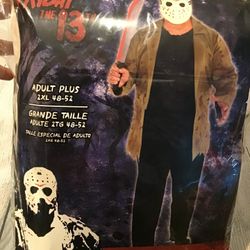 Friday The 13th Jason Voorhees Adult Costume Size 2xl (48-52) -NEW