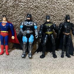 Dc comics Justice League Lot of 4 figures 3.75” Batman & Superman